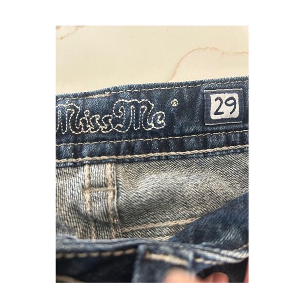 Miss Me Jeans Womens SZ29 Blue Straight Denim Flap Pocket Bling JP5141ST - Picture 6 of 10